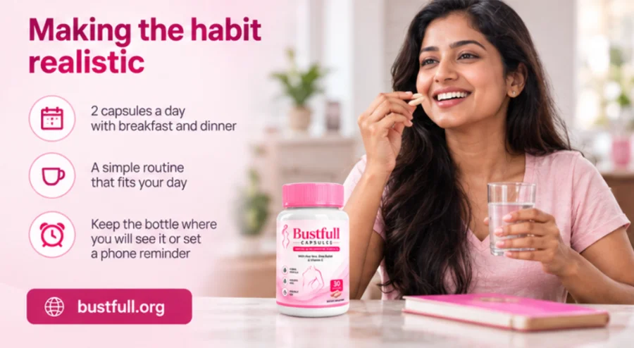 Bustfull — daily capsule routine with meals